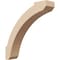 Ekena Millwork 3-inch W x 14-inch D x 14-inch H Lafayette Rough Cedar Woodgrain TimberThane Knee Brace, Primed BRCUR03X14X14LFTRCPR - alternate 1